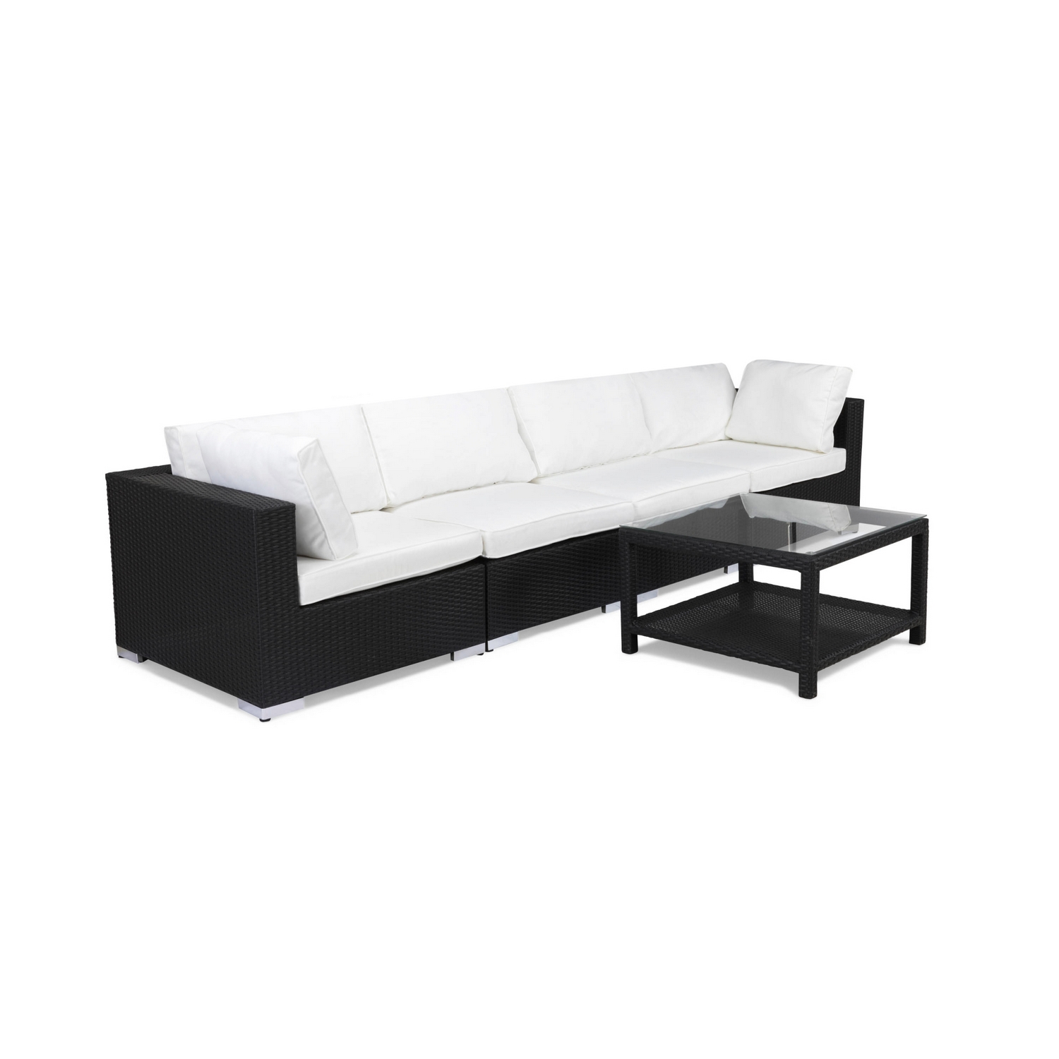 Loungegrupp Comfort Garden Bahamas 4-sits Rak med Utebord Utomhus