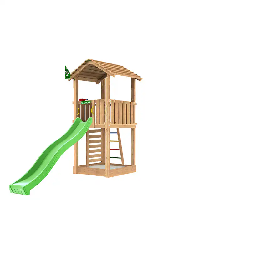 Lektorn Jungle Gym Cottage 2.1 Grön Rutschkana