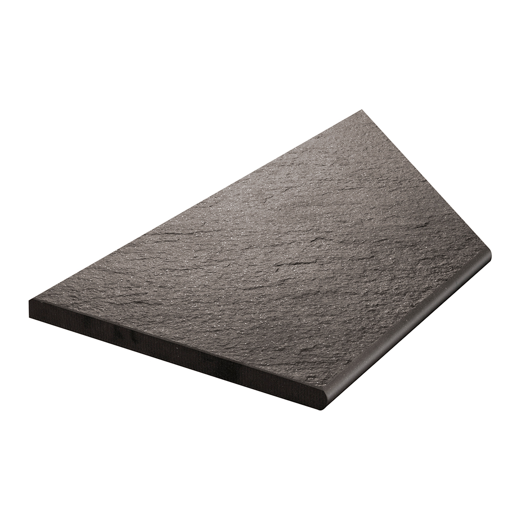 Uteklinker Bricmate Z Quartzit Black Pool Inner Corner Left 30x60 cm