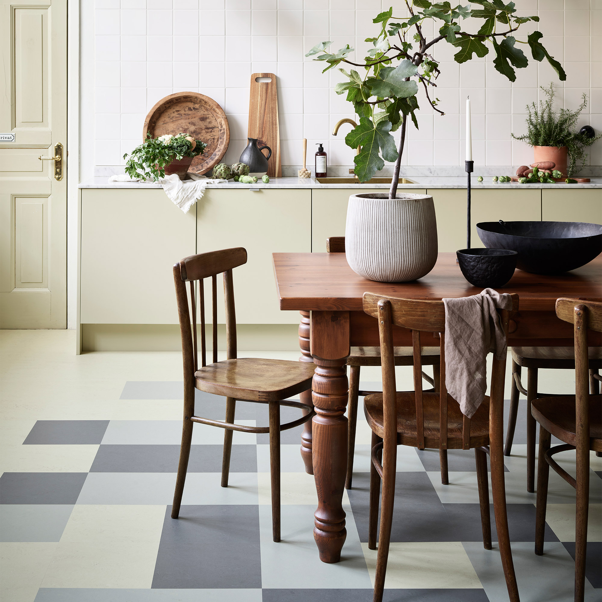 Linoleumgolv Forbo Marmoleum Click Cloudy Sand  60x30 cm