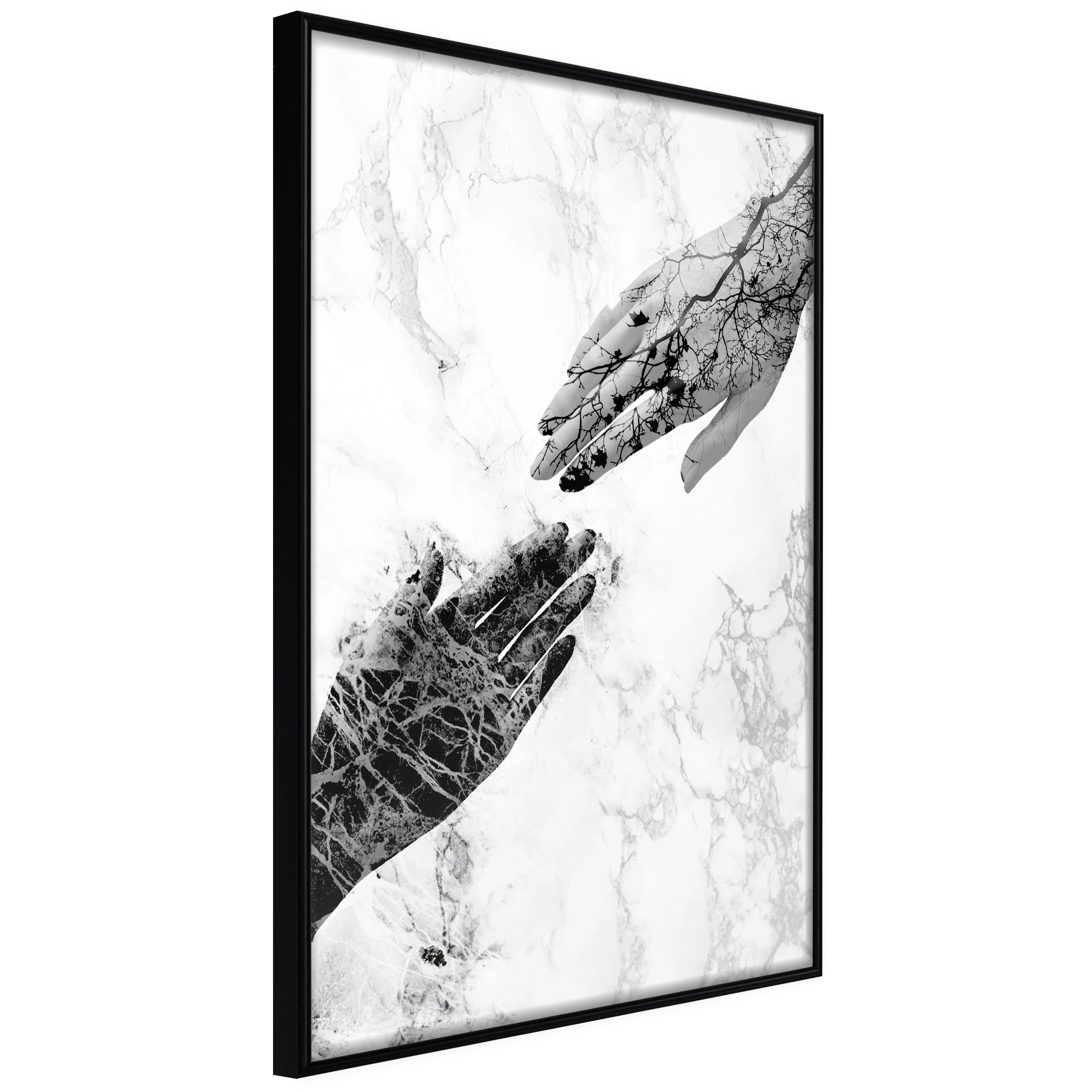 Affisch - Give Your Hand [Poster] 40x60 Svart ram, 40x60 cm