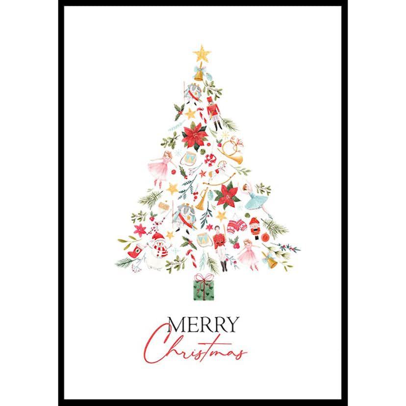 Poster Gallerix Merry Christmas Tree