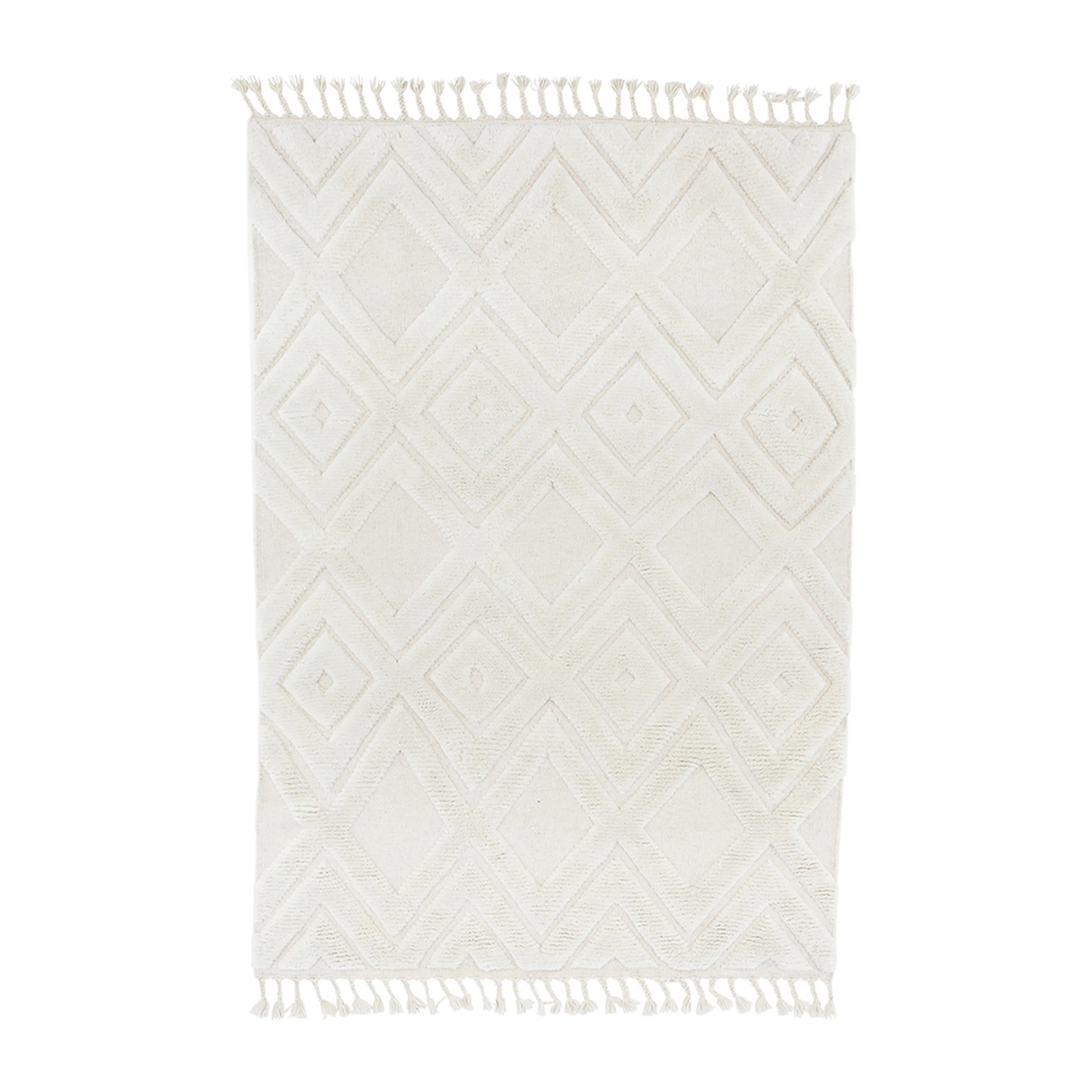 Dahlia Wool - 400*300-  -Rectangular-White Vit, 300x400 cm