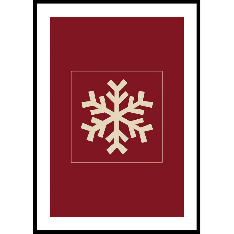 Poster Gallerix Snowflake R&W