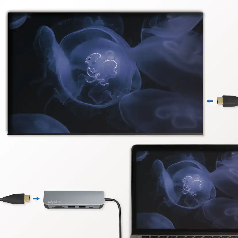 Adapter LogiLink USB-C Multi-Hub HDMI/PD/DeX