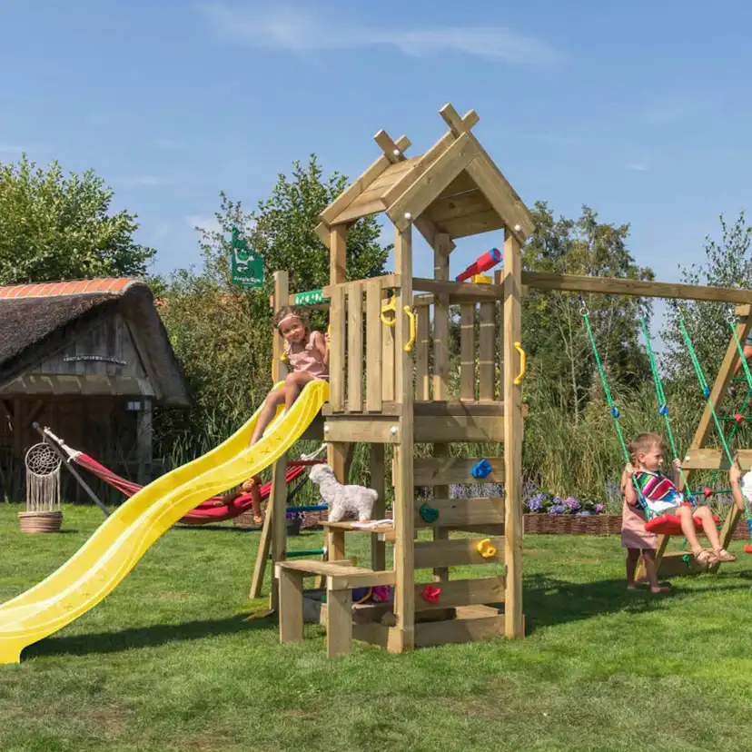 Jungle Gym Teepee lektorn komplett inkl. klättermodul och gu Gul