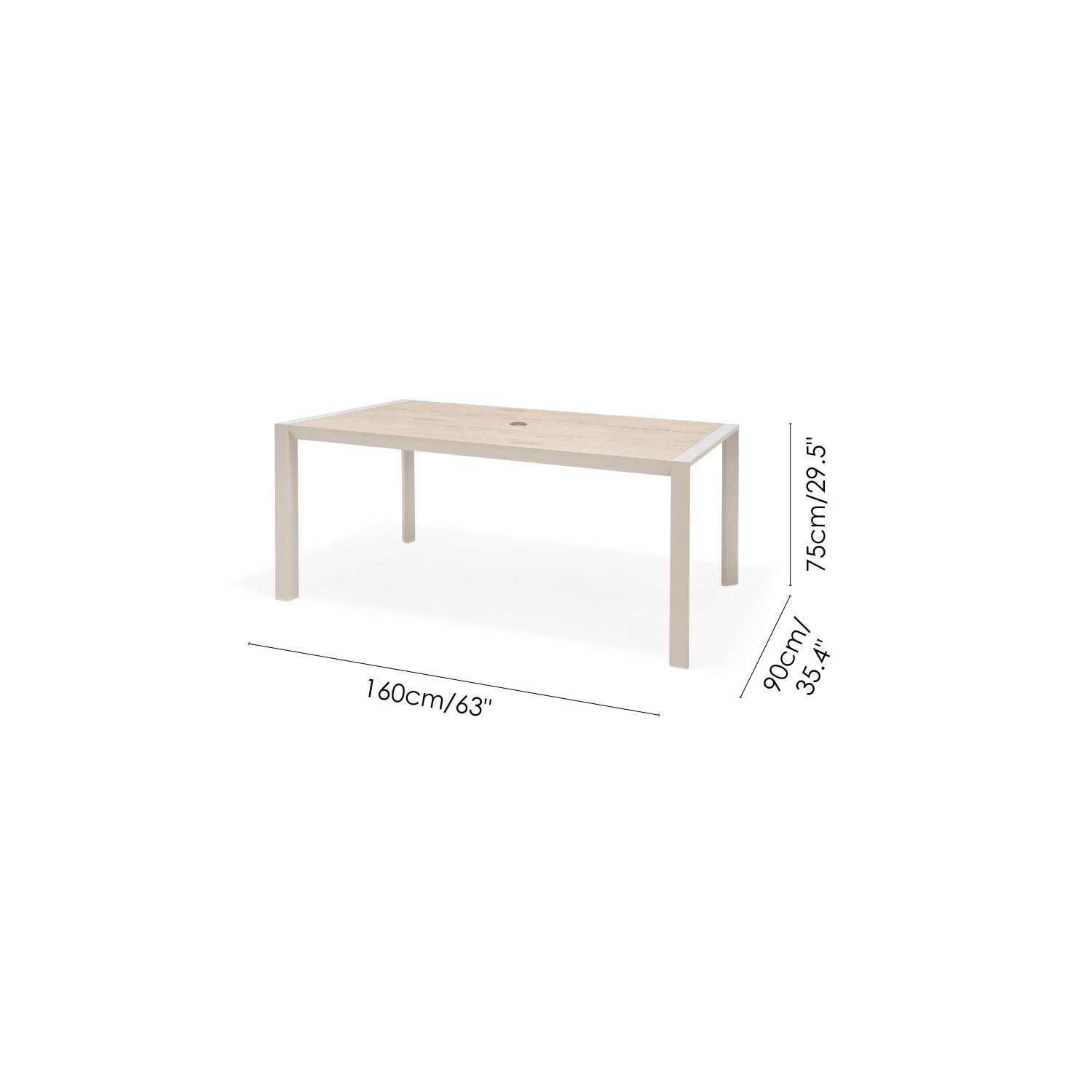 Utebord LifestyleGarden Urbanite 160 cm