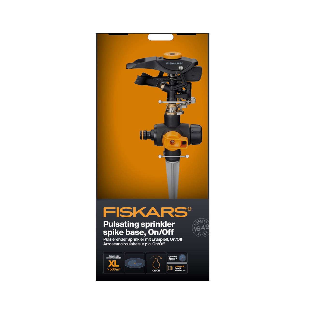 Impulsspridare Fiskars med Jordspik