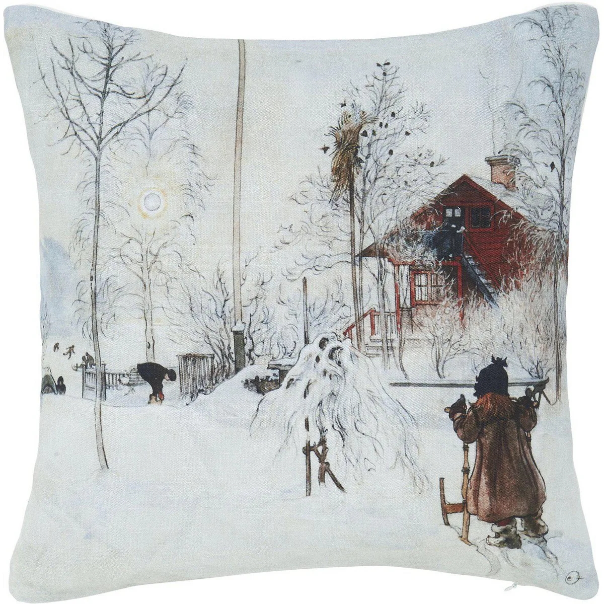 Kuddfodral Svanefors Carl Larsson Grå