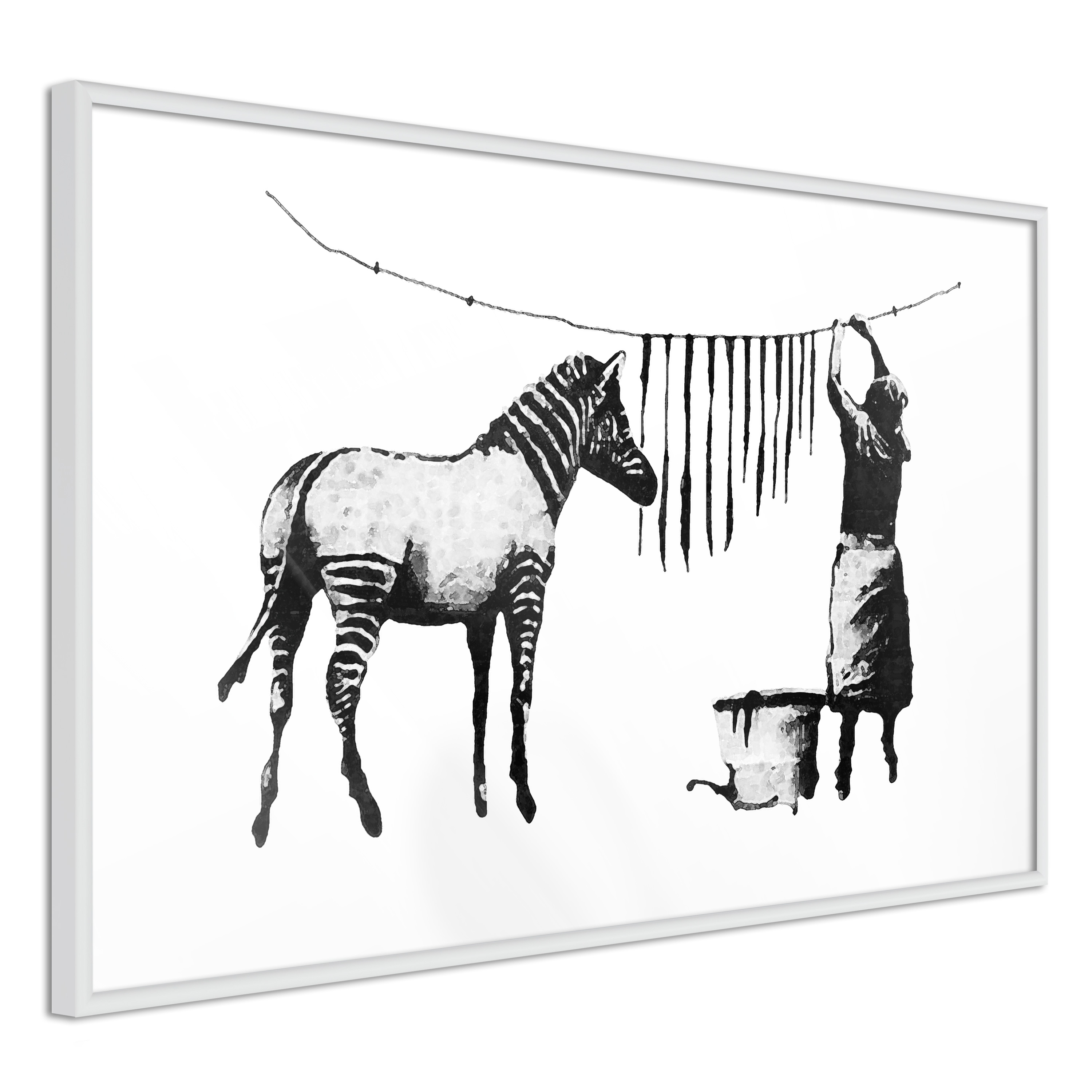 Poster Artgeist Affisch Banksy Washing Zebra