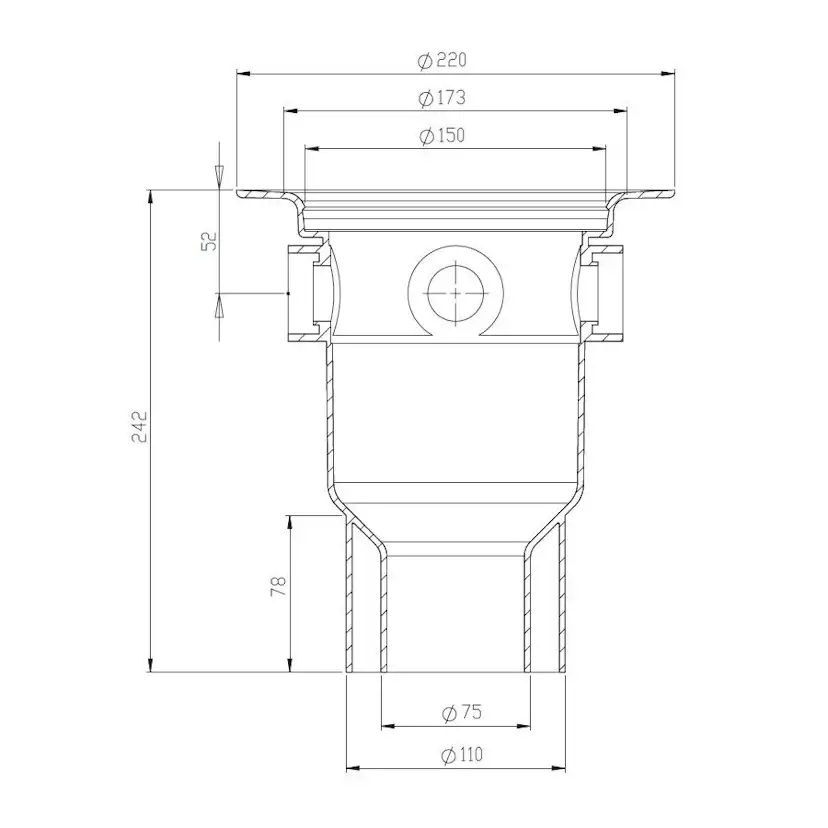 Golvbrunn Purus Loke Ø150 mm