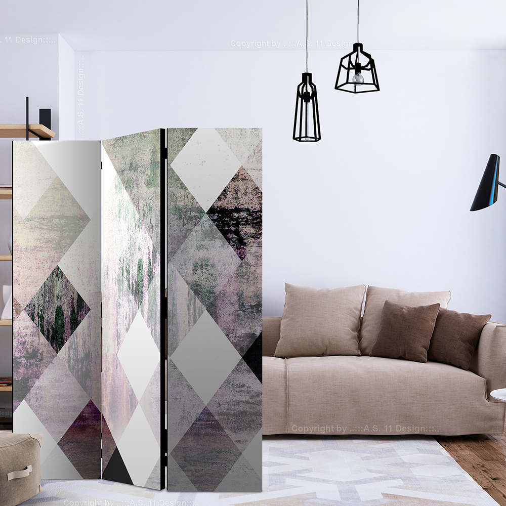 Rumsavdelare Arkiio Rhombic Chessboard Pink 135x172 cm