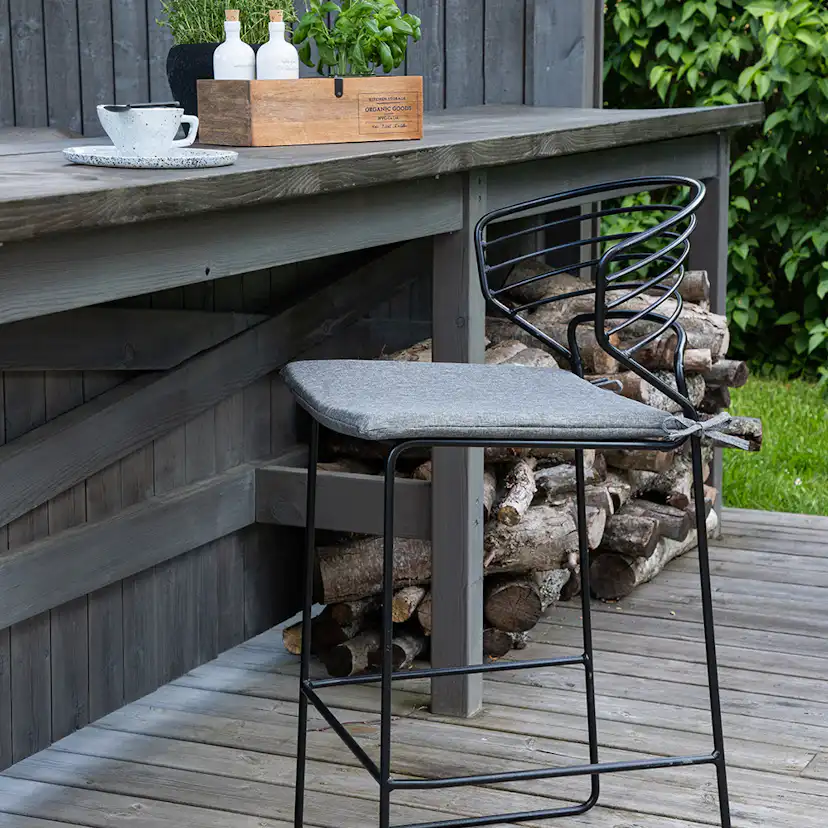 Milano Barchair Steel - Black / Grey Grå/Svart