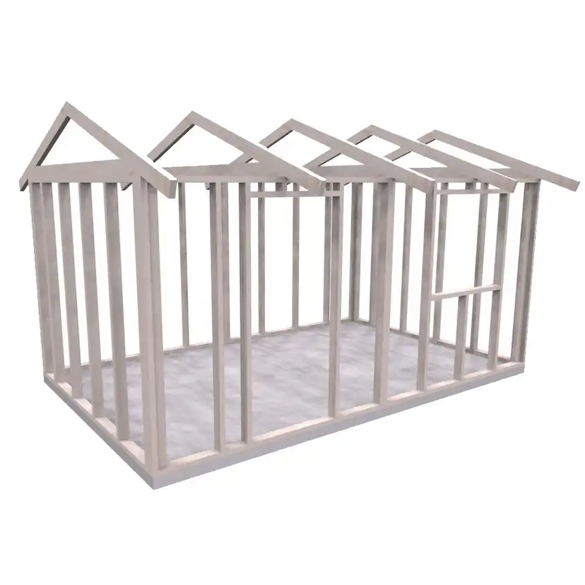 Friggebodsstomme Byggstommar 19 grader 4800x3000 mm Färdiga Sektioner