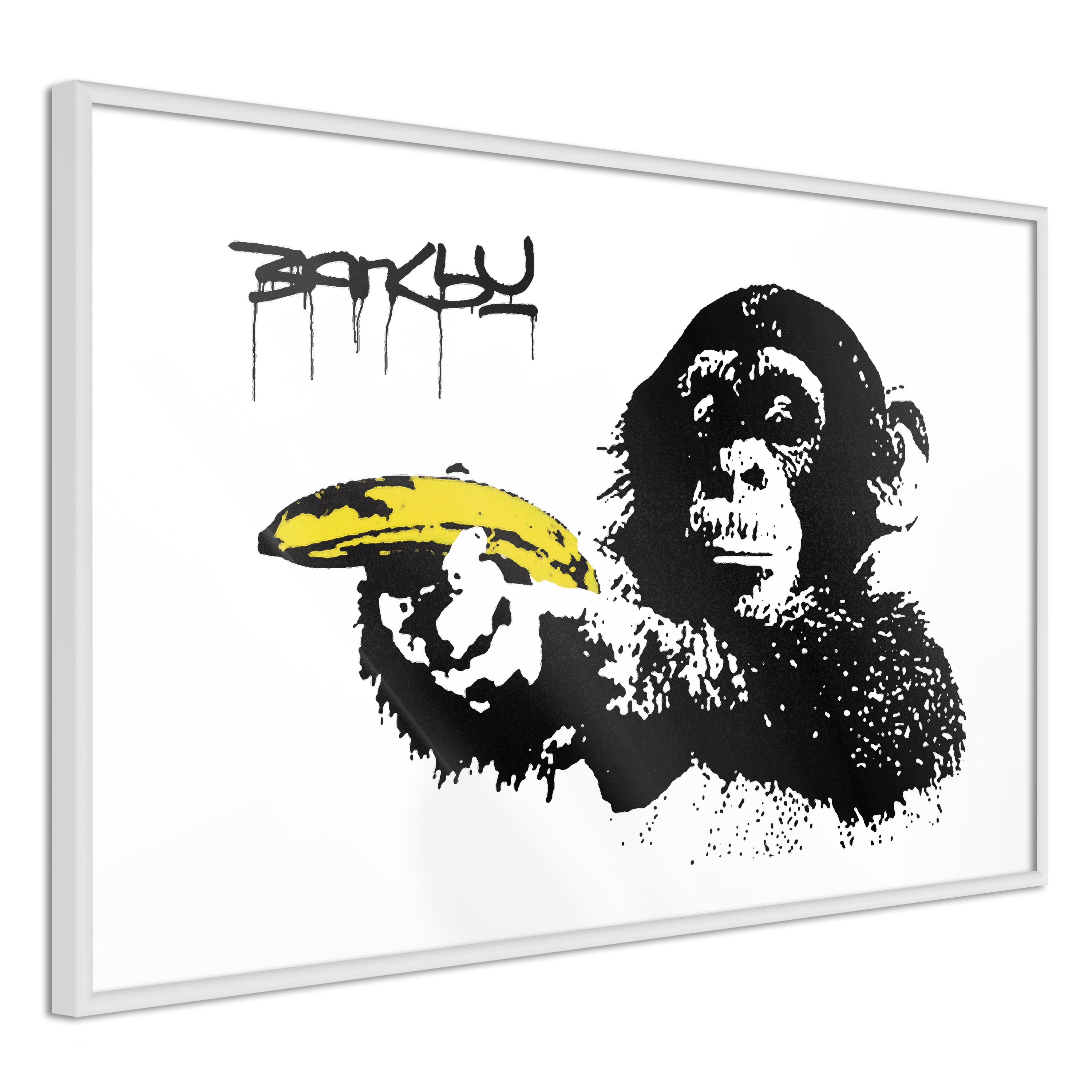 Poster Artgeist Affisch Banksy Monkey with Banana