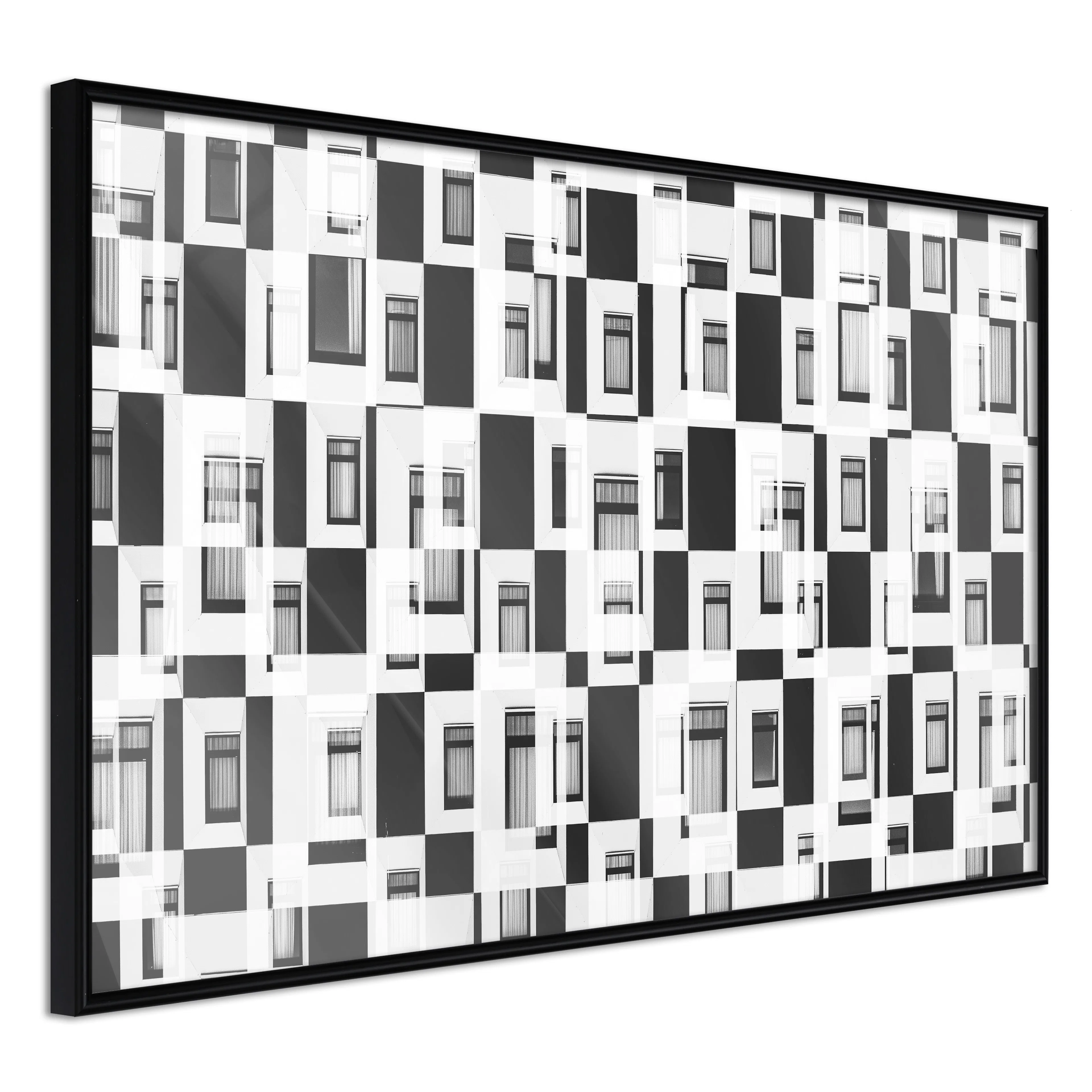 Affisch - Abstract Windows [Poster] 60x40 Svart ram, 60x40 cm