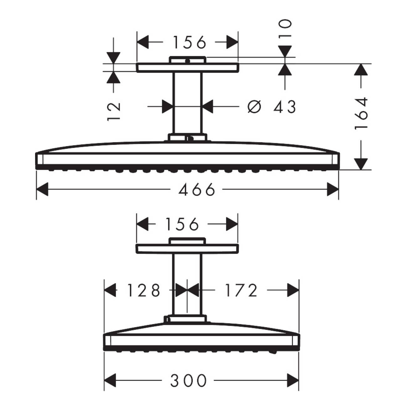 Huvuddusch Hansgrohe Rainmaker Select 460 2jet EcoSmart