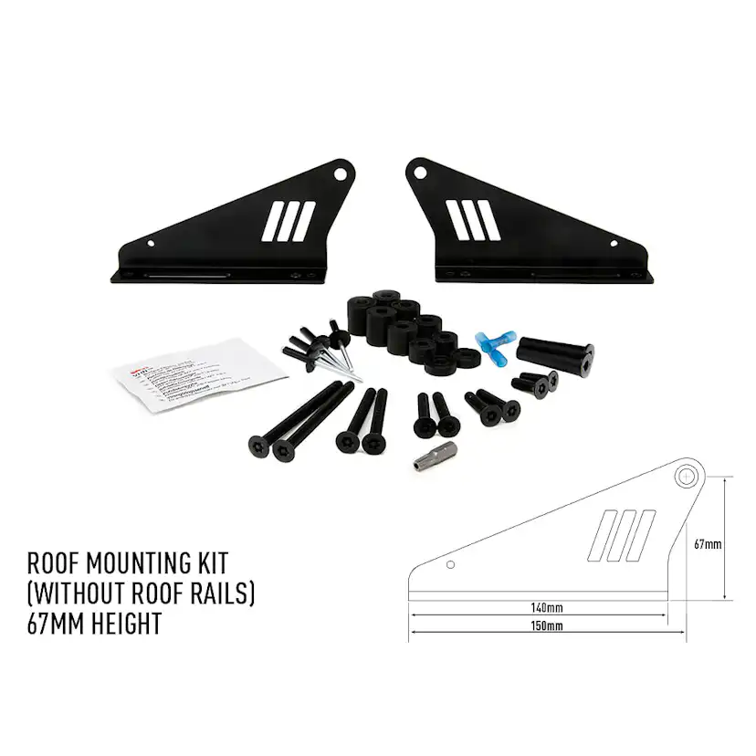 Fäste Lazer För Takmontering Bilar Utan Rails 67mm 930753