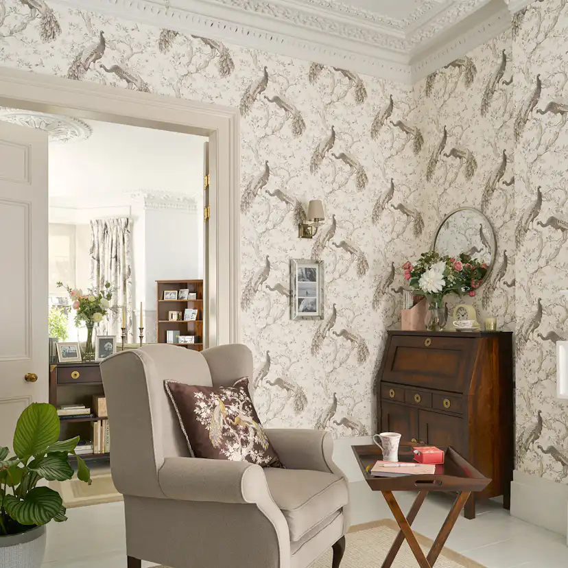 Tapet Laura Ashley Belvedere Soft Truffle