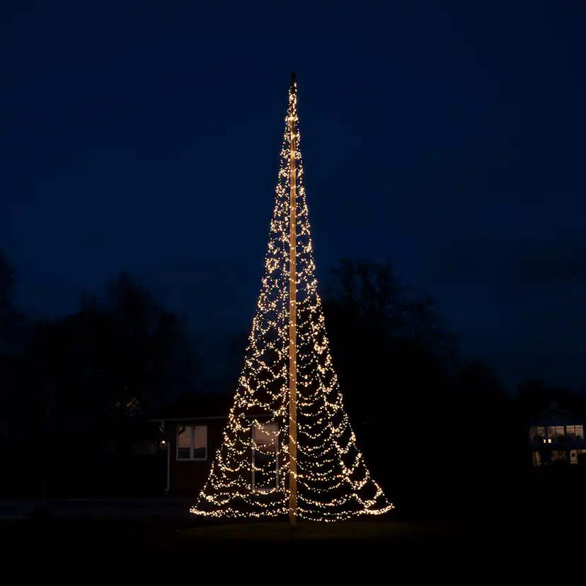 Flaggstångsbelysning Glimma 6 m 1200 LED Varmvit 6m, 1200 ljuskällor, LED