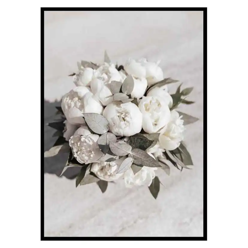 Poster Gallerix White Peonies