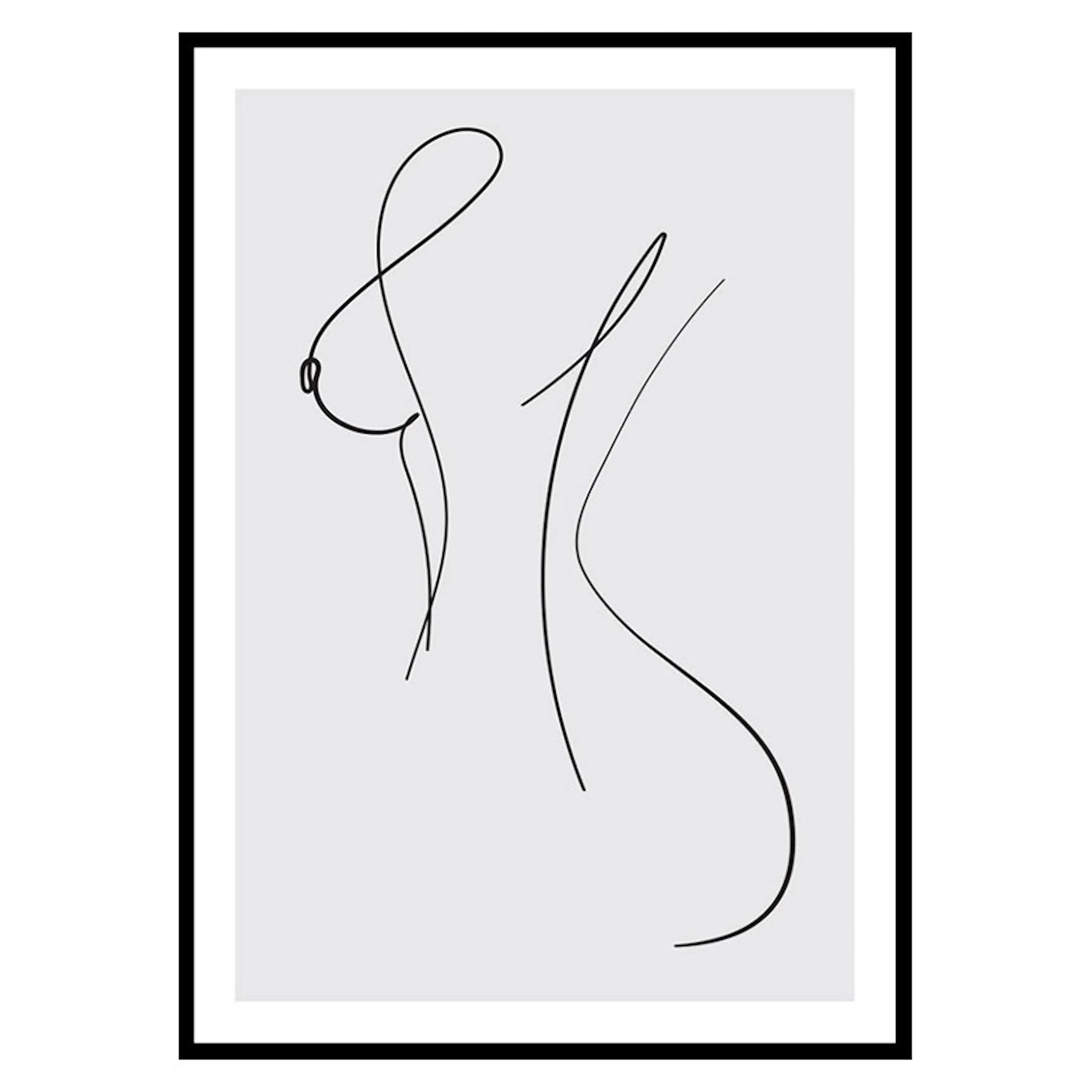 Poster Gallerix Curved Lines No1