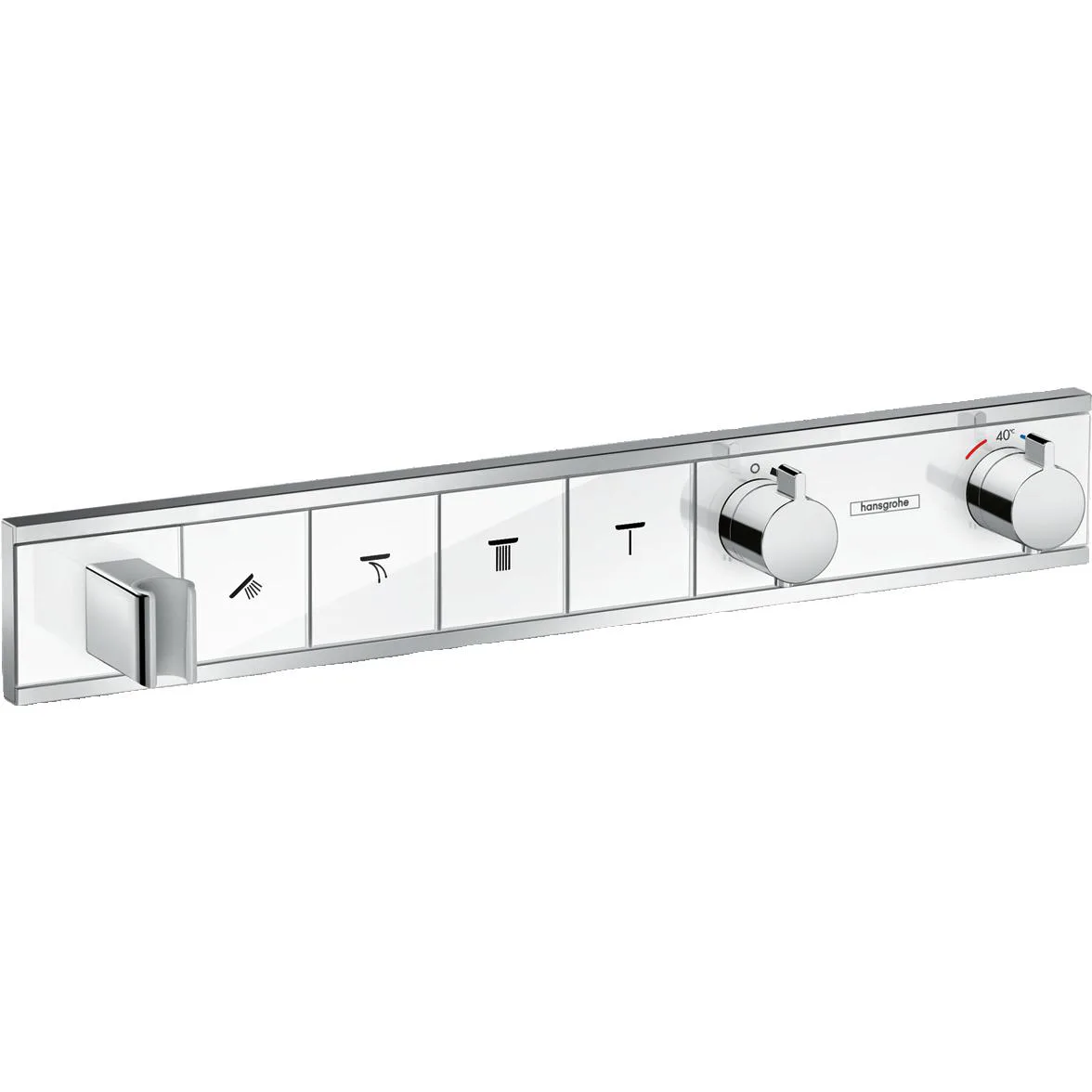 RainSelect Termostat för inbyggnad 4 funktioner Vit/Krom
