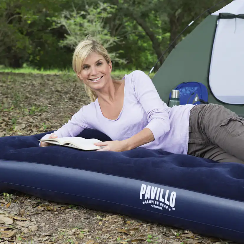 Uppblåsbar Madrass Bestway Pavillo Airbed Queen Med Inbyggd Fotpump