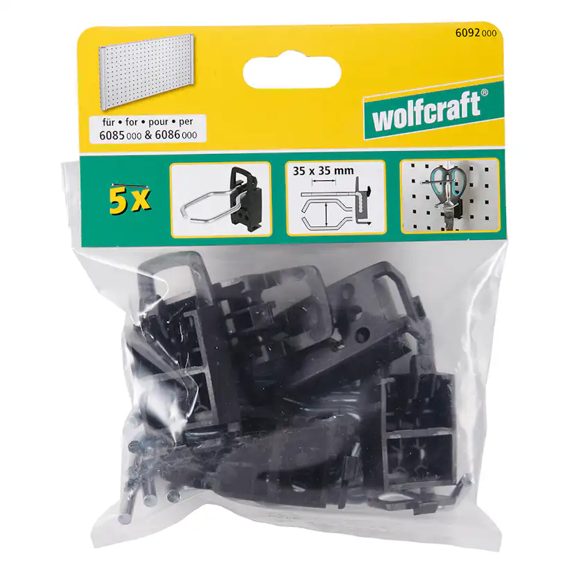 Verktygskrok Wolfcraft Öglekrok 35mm 5st