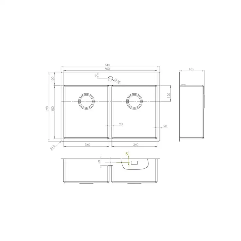 Diskho Strand Stainless ST70-DBC