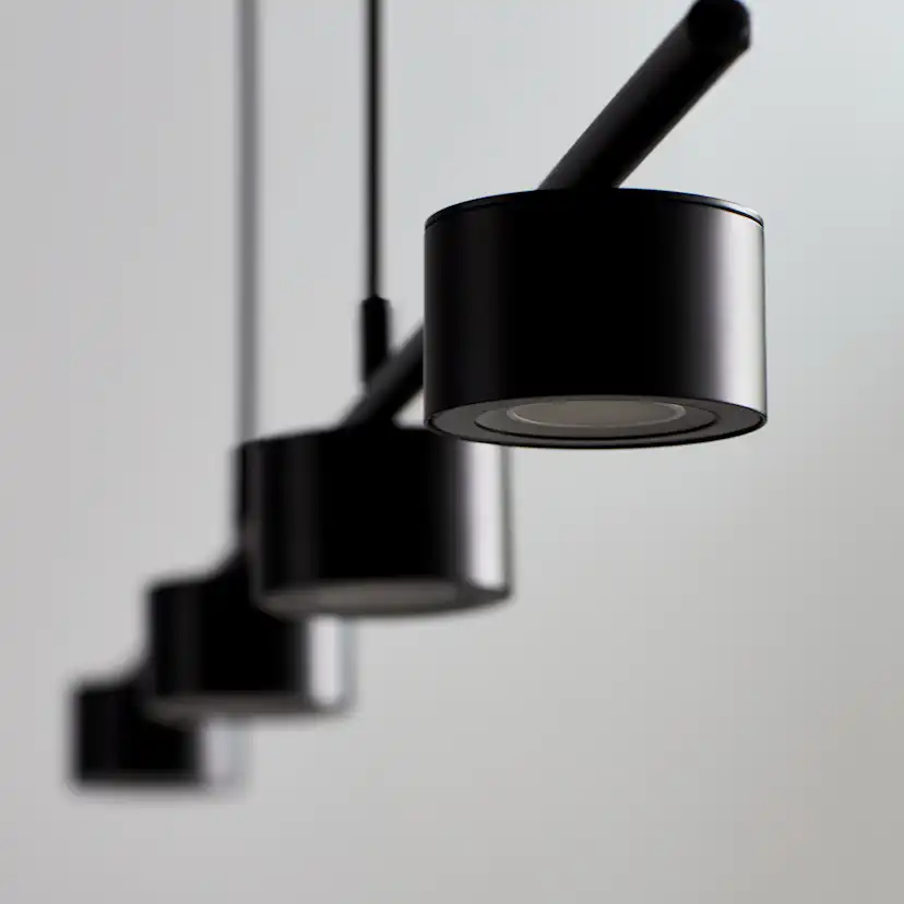 Taklampa Nordlux Clyde Svart 4L Pendel med LED