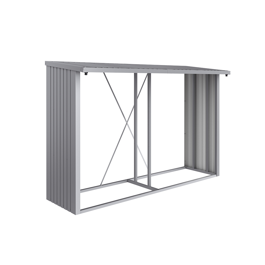 Vedförråd Biohort Woodstock 300 Metallic Silver