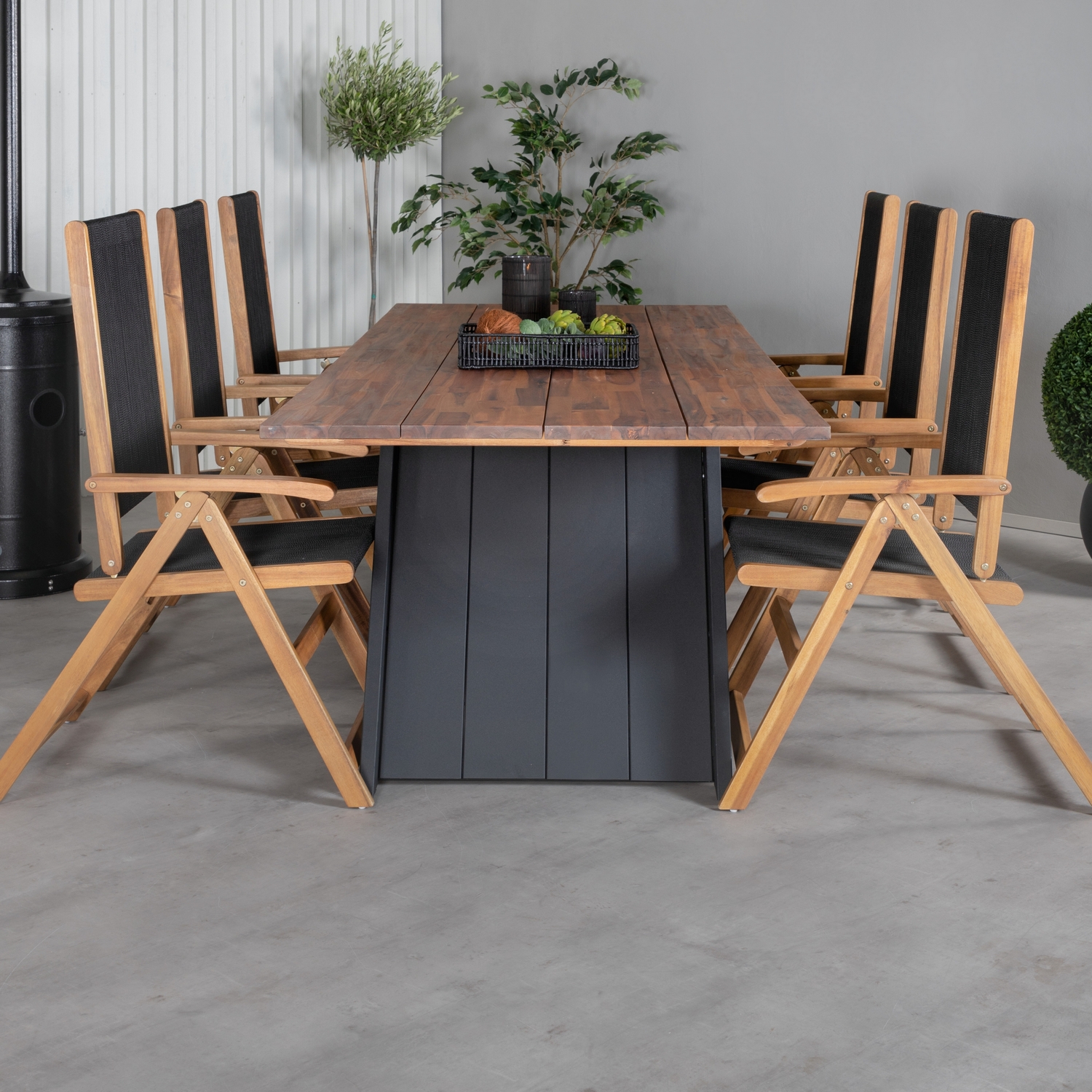 Matgrupp Venture Home Doni med 6 Jimbo Vikbara Matstolar