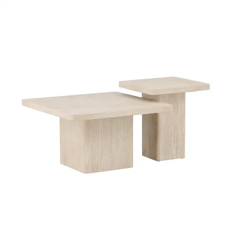 Soffbord Venture Home Qvart Set 80x80x46 cm & 50x50x56 cm