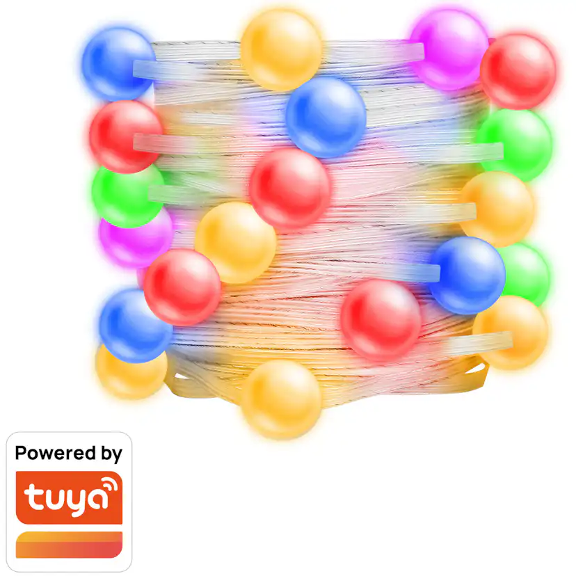 RGB-ljusslinga LogiLink Med Fjärrkontroll och WiFi Tuya IP65 3 m