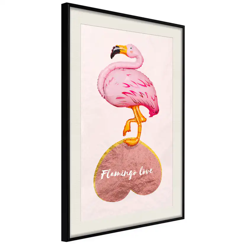 Poster Artgeist Affisch Flamingo in Love