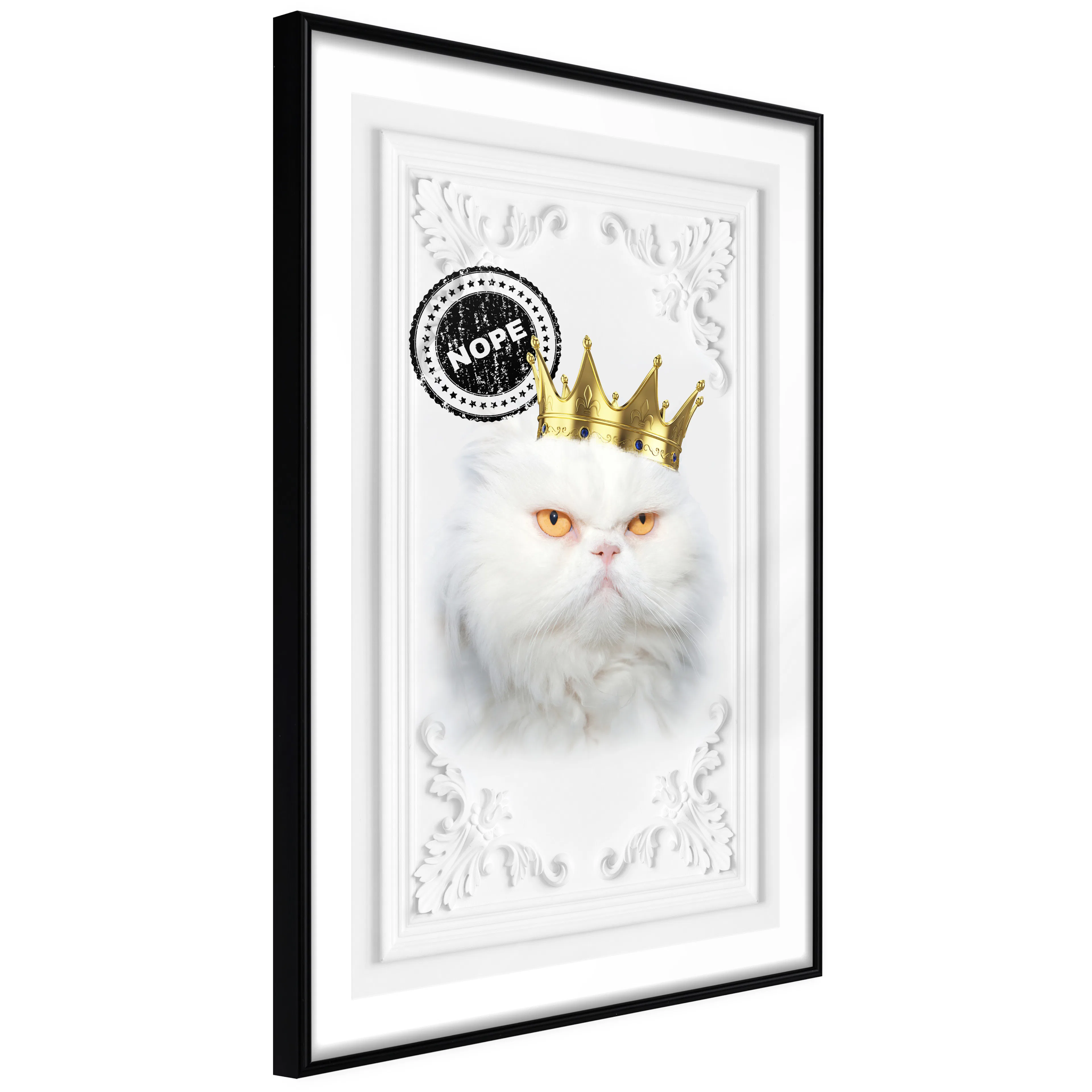 Affisch - The King Cat [Poster] 40x60 Svart ram, 40x60 cm