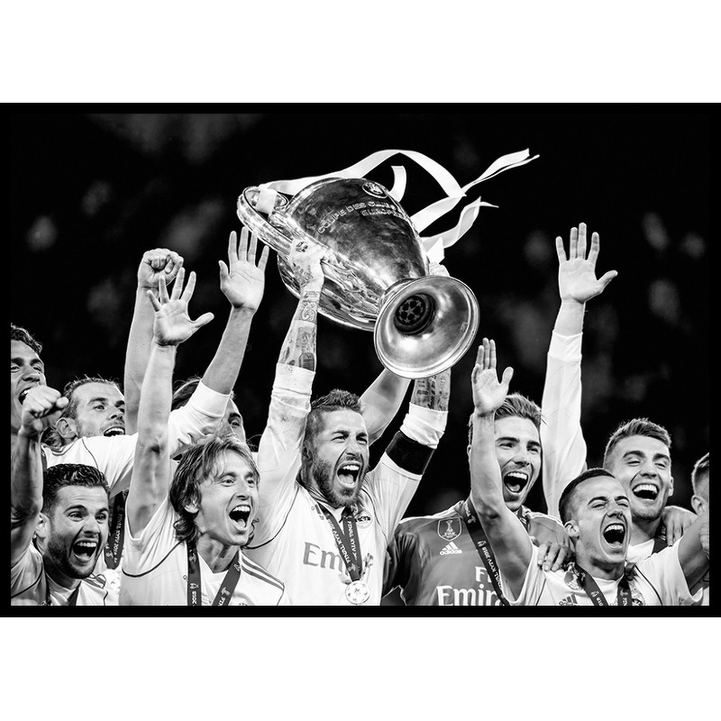 Poster Gallerix Real Madrid Champions League 2018 B&W