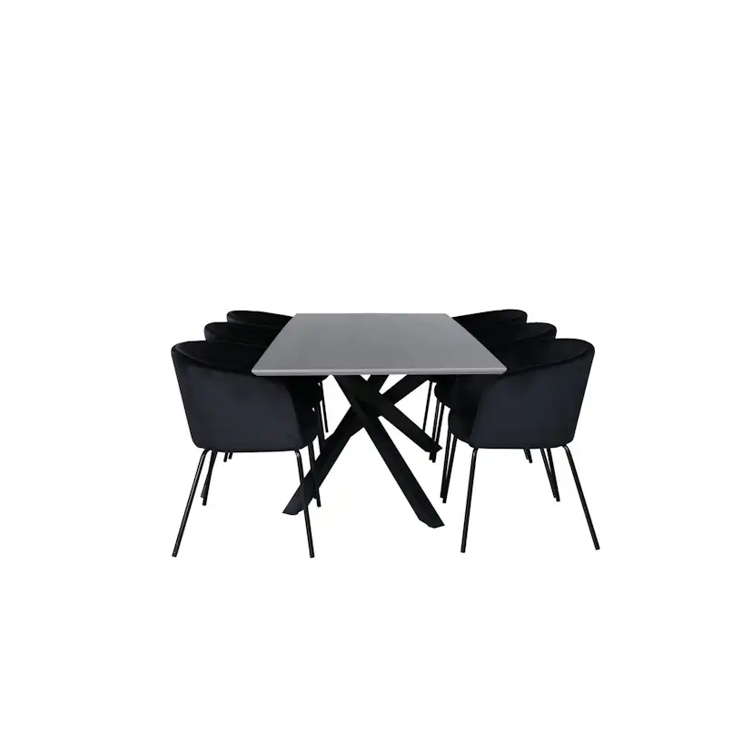 Matgrupp Venture Home Piata med 6 Bergen Stolar