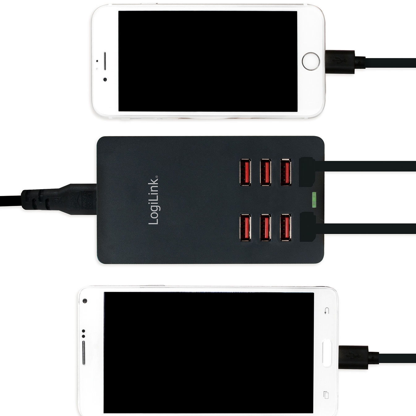 USB-laddare LogiLink 8 Portar 8,8A