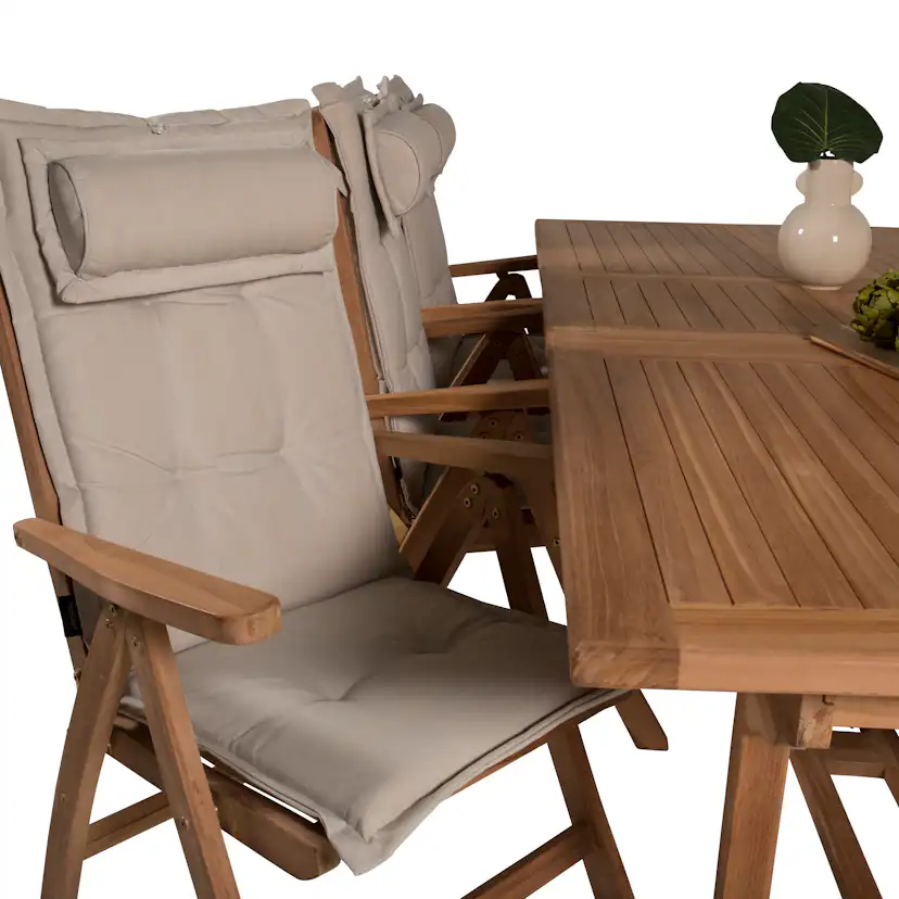 Matgrupp Venture Home Kiara 195/295 med 6 Positionsfåtöljer