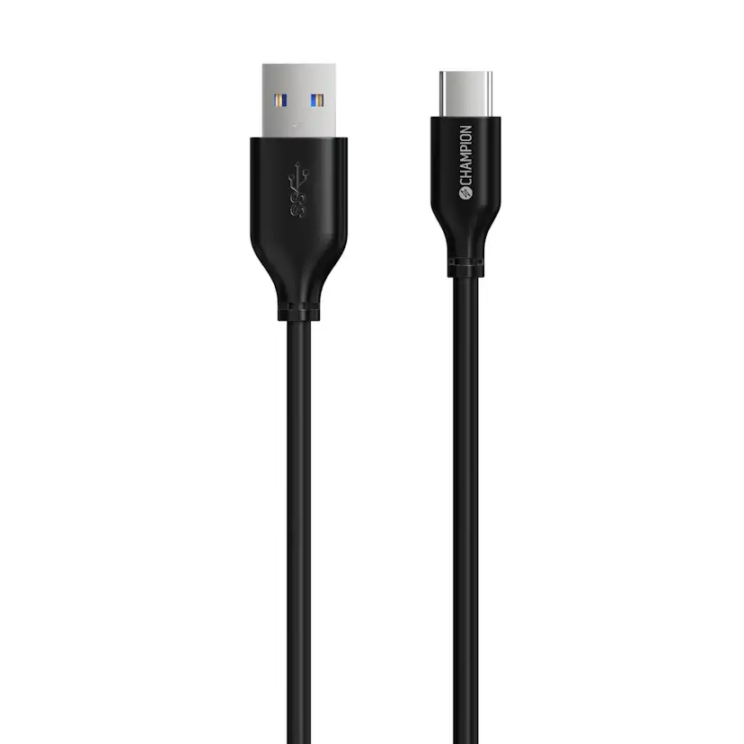 USB-A Champion till USB-C Kabel 1m Svart
