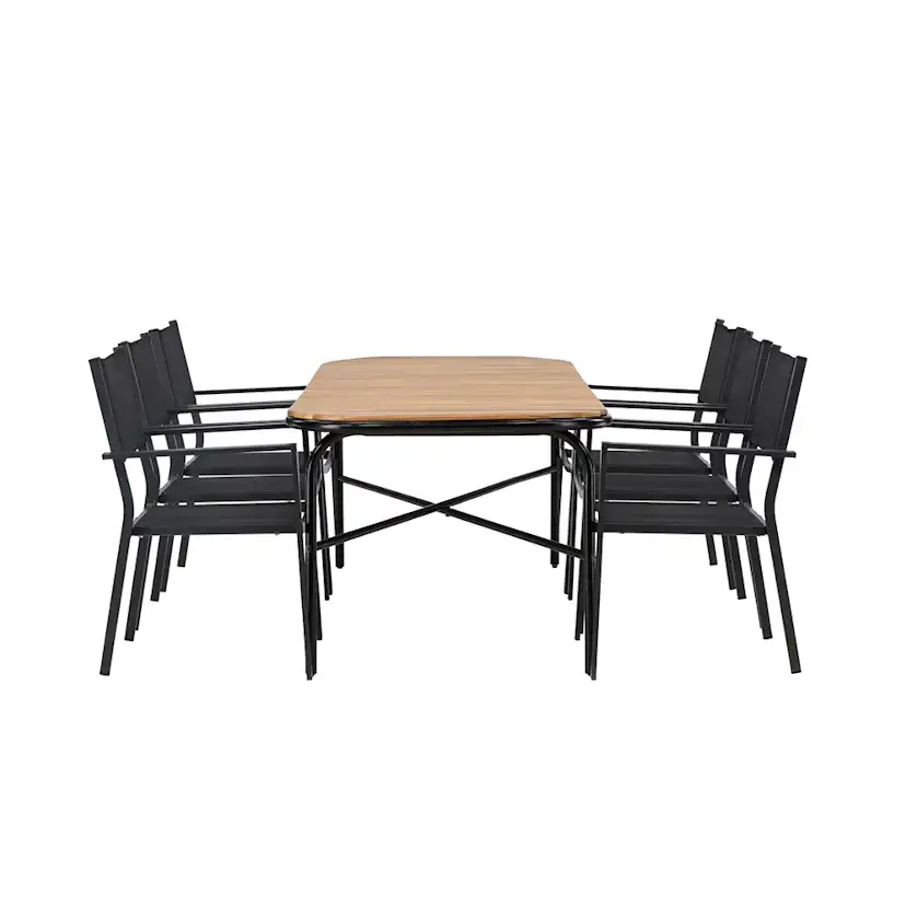 Matgrupp Venture Home Holmbeck Bord med 6 Copacabana Stolar