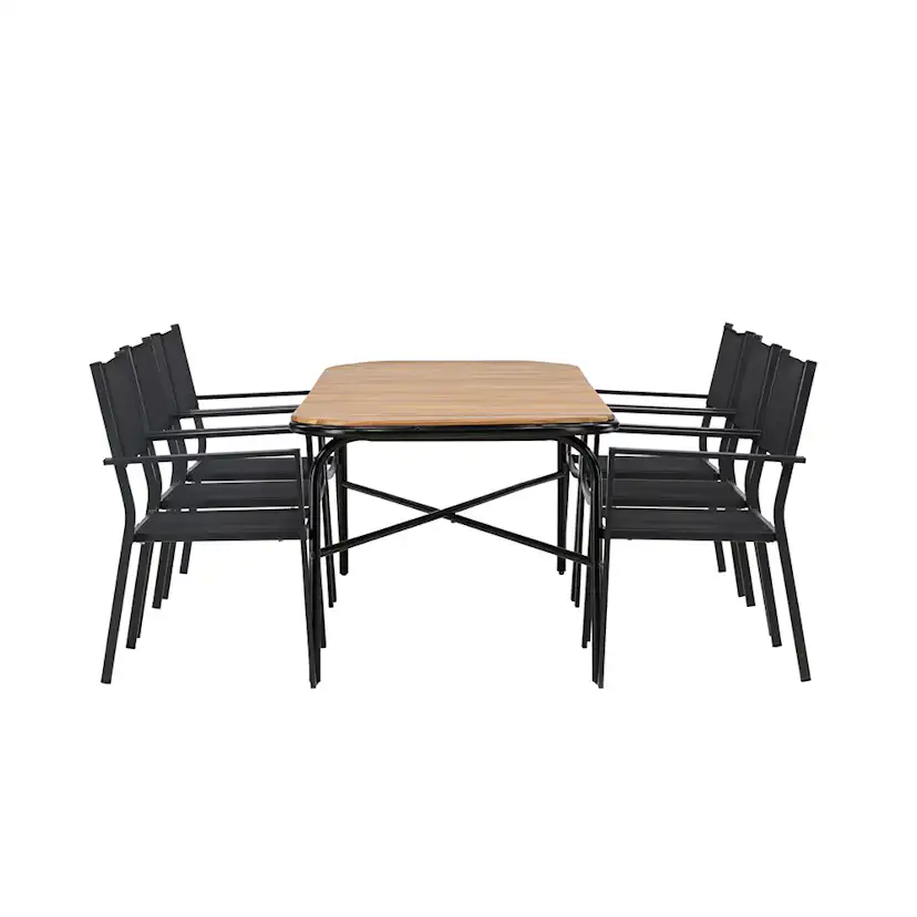Matgrupp Venture Home Holmbeck Bord med 6 Copacabana Stolar