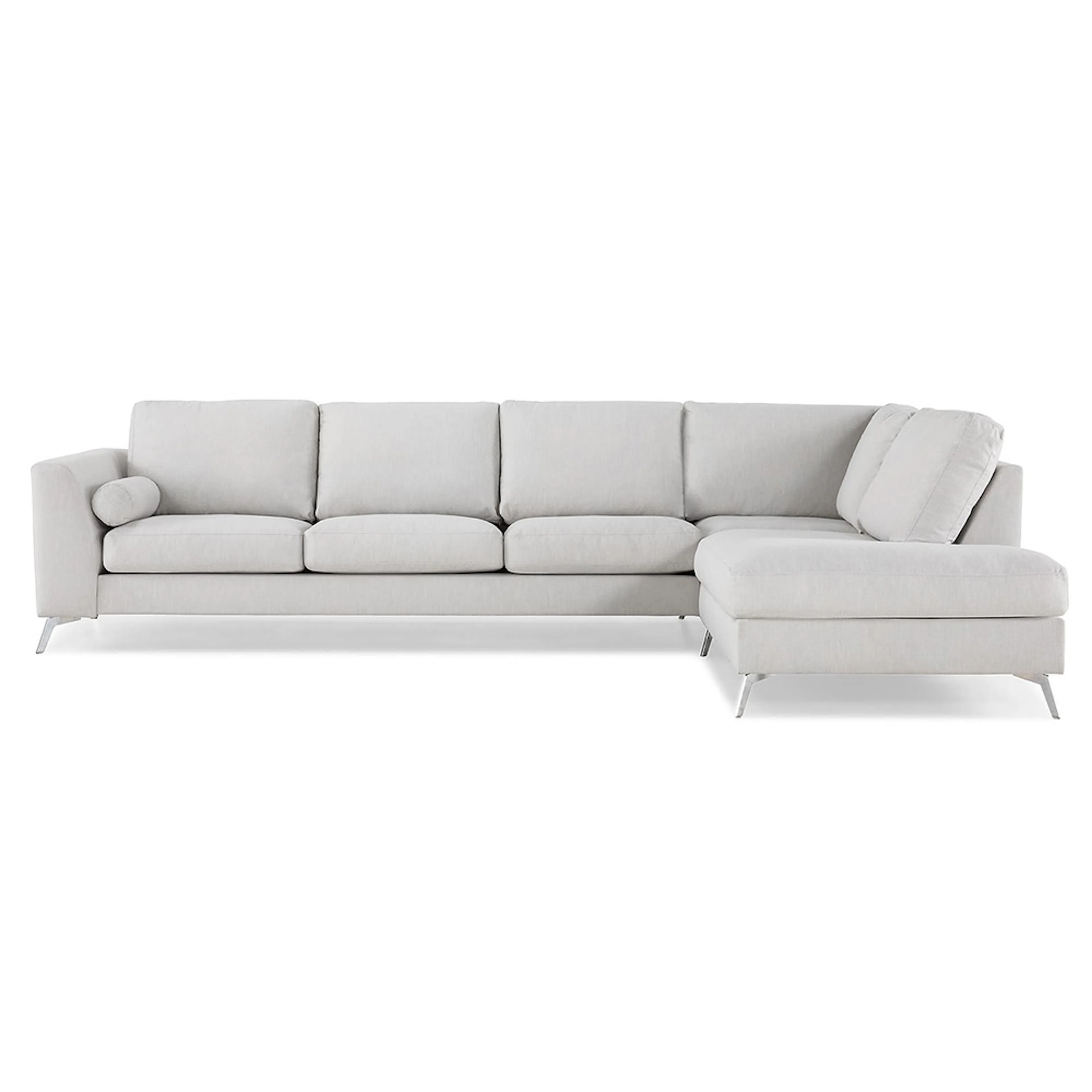 Ocean Lyx 4-sits Soffa med Schäslong Höger Beige/Krom, Höger