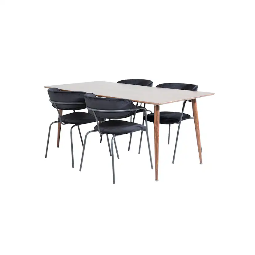 Matgrupp Venture Home Pobbie med 4 Aris Stolar Sammet