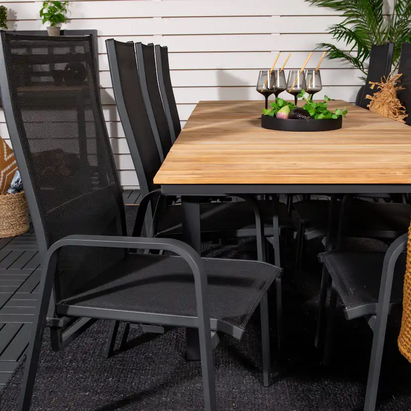 Matgrupp Venture Home Meya 160/240 med 8 Copacabana Stolar
