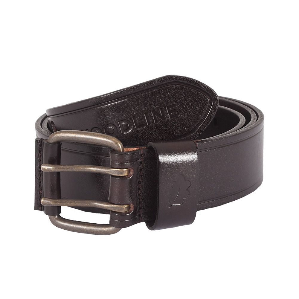 Bälte Woodline Läderbälte Brunt