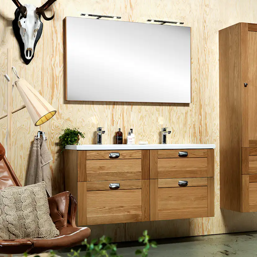 Kommod London 120, ek /ram lådfront Ek