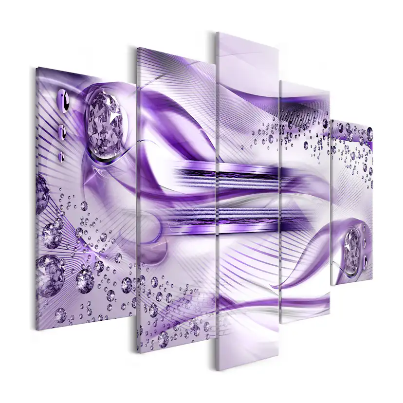 Tavla Arkiio Underwater Harp Wide Violet 5 delar